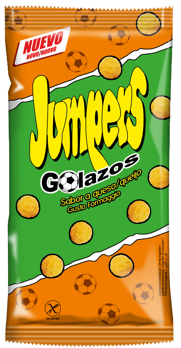 JUMPERS GOLAZOS Sabor Queso 110g en caja 9 bolsas