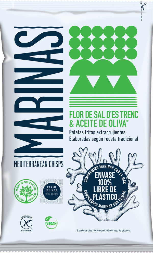 MARINAS ACEITE DE OLIVA PLASTIC FREE 135g. Caja 9u.